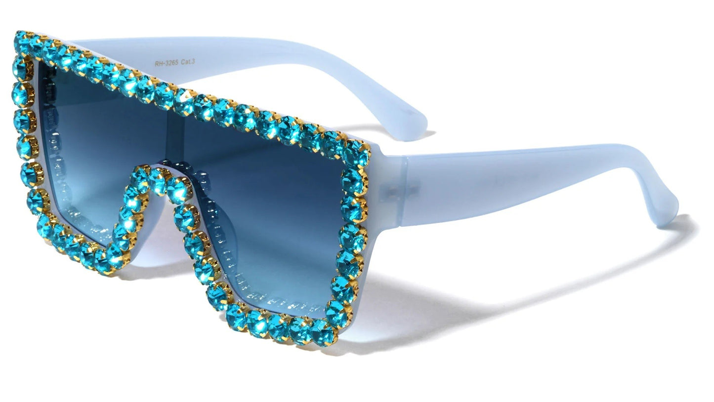 Rhinestone Oversized Square Frame rh-3265