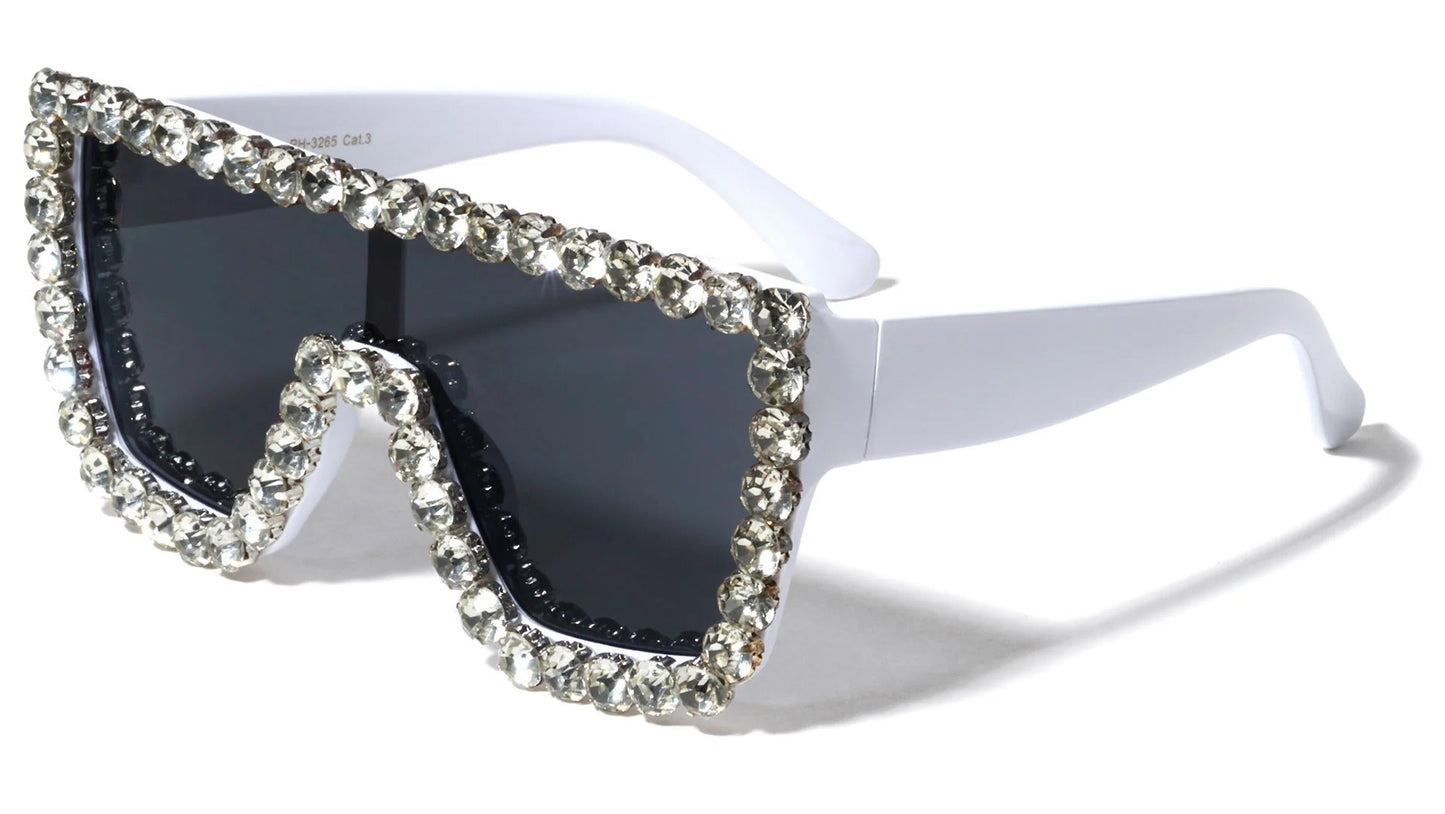 Rhinestone Oversized Square Frame rh-3265
