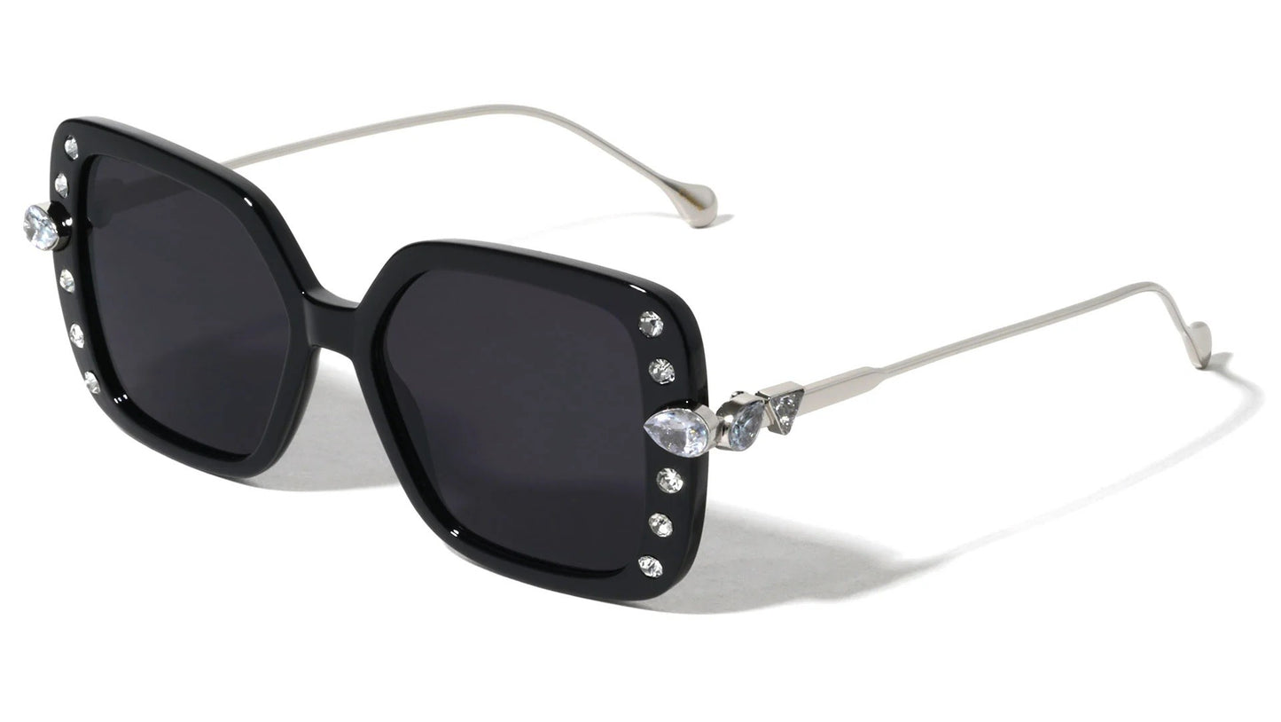 Rhinestone Squared Butterfly Frame rh-3268