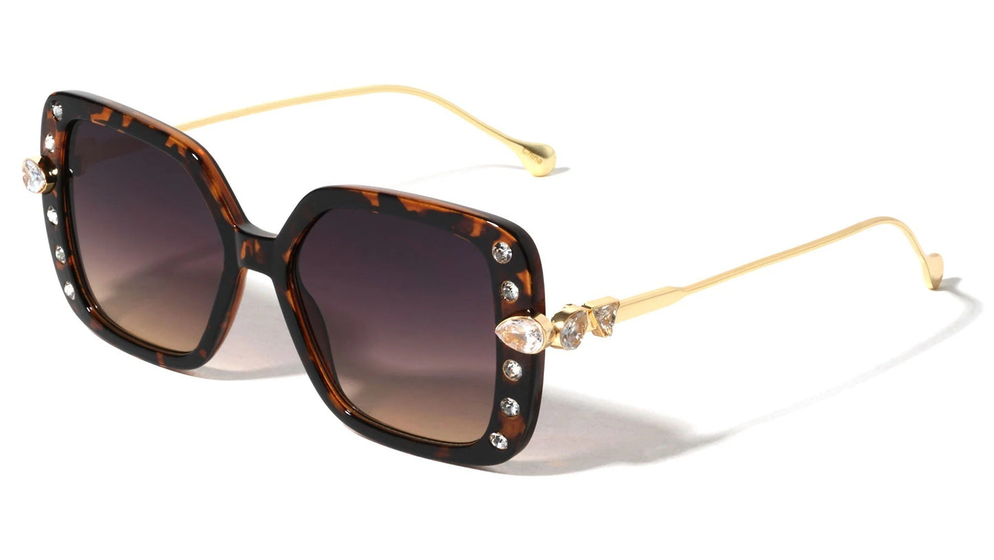 Rhinestone Squared Butterfly Frame rh-3268