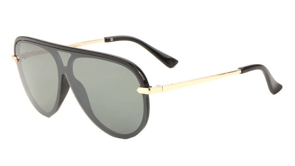 Semi-Rimless One Piece Lens Aviator m10640
