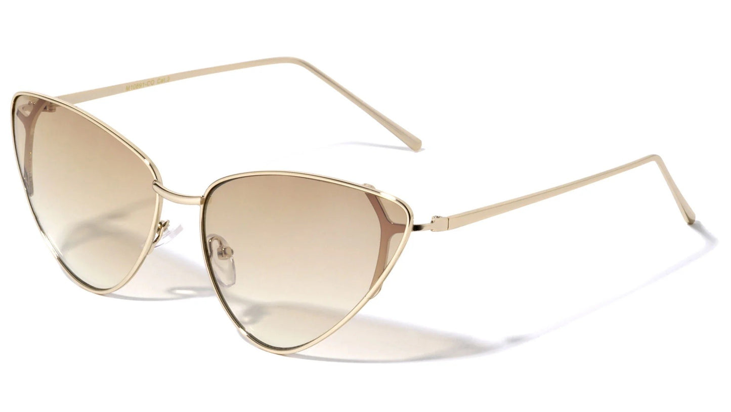 Metallic Cateye Color Lens Shades m10691-co