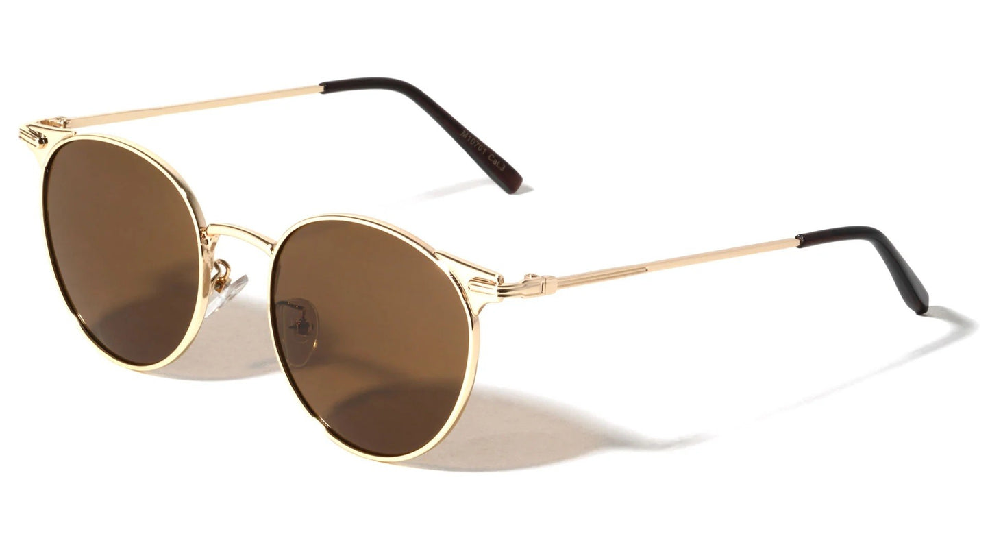 Metallic Retro Round Sunglasses m10701