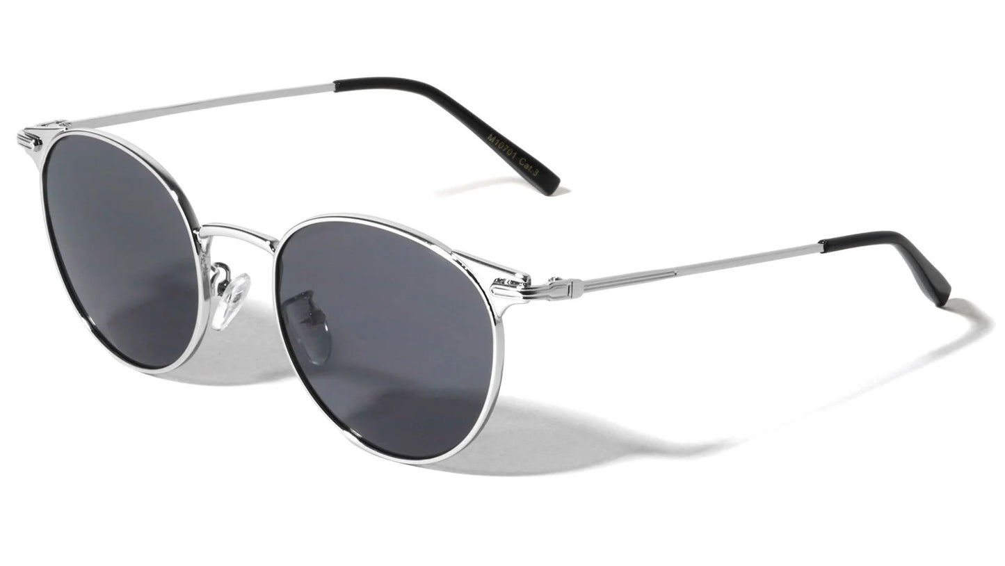 Metallic Retro Round Sunglasses m10701
