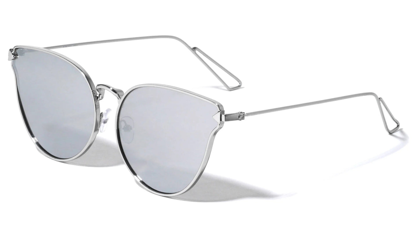 Metallic Cat Eye Frame Sunglasses m10214-ft