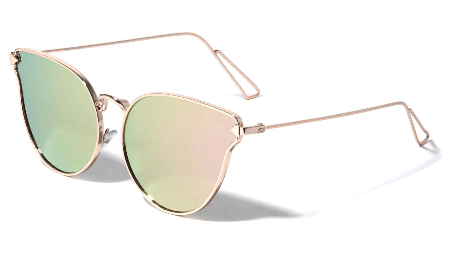 Metallic Cat Eye Frame Sunglasses m10214-ft