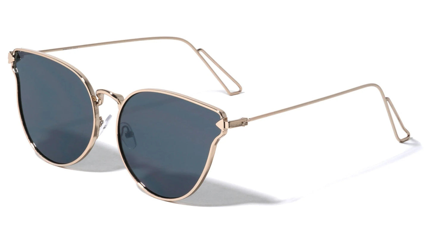 Metallic Cat Eye Frame Sunglasses m10214-ft