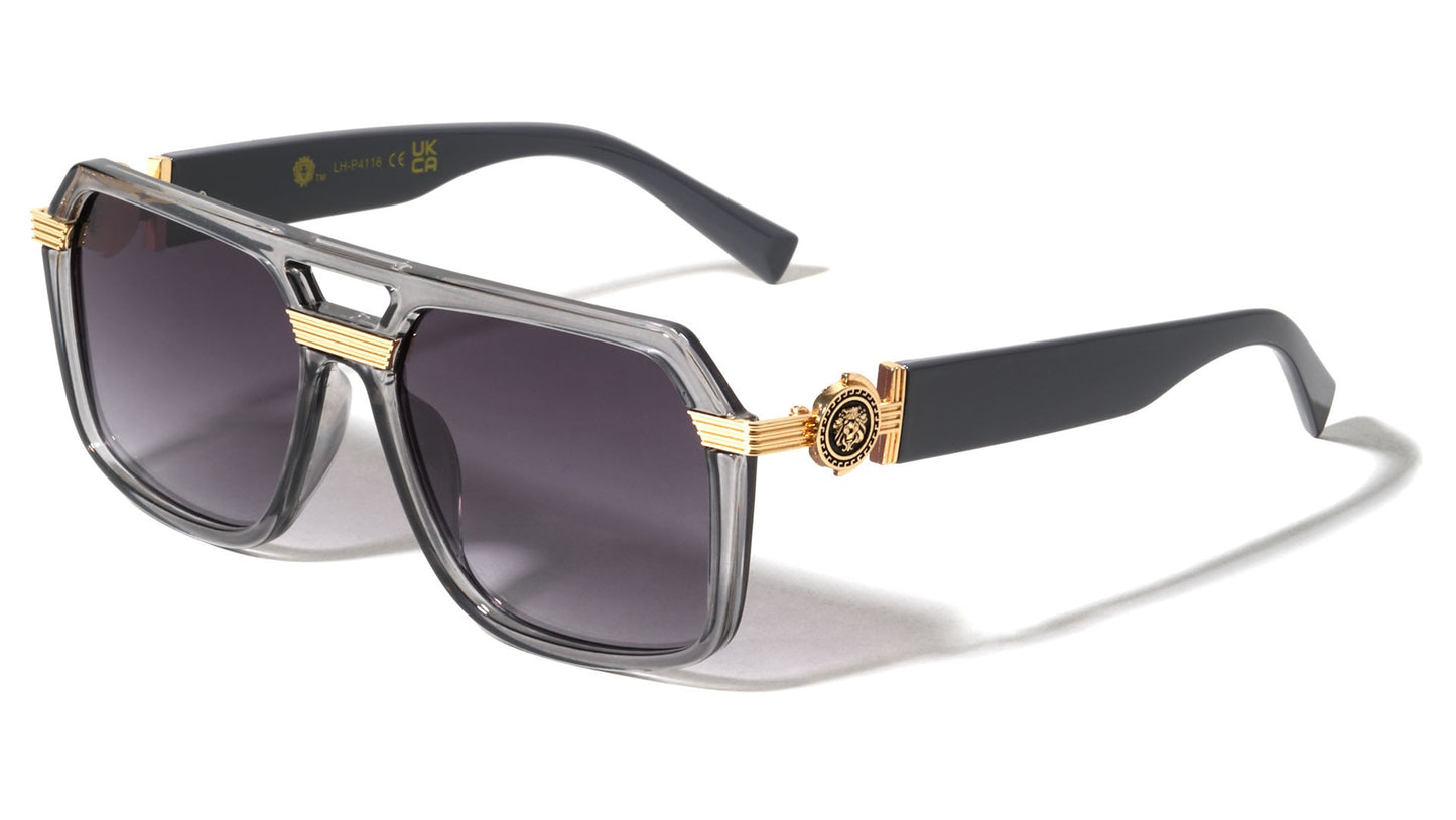 Lion Squared Aviator Sunglasses lh-p4118