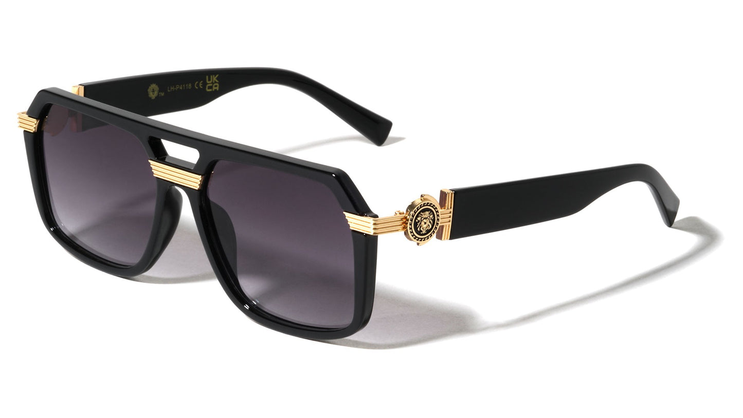 Lion Squared Aviator Sunglasses lh-p4118