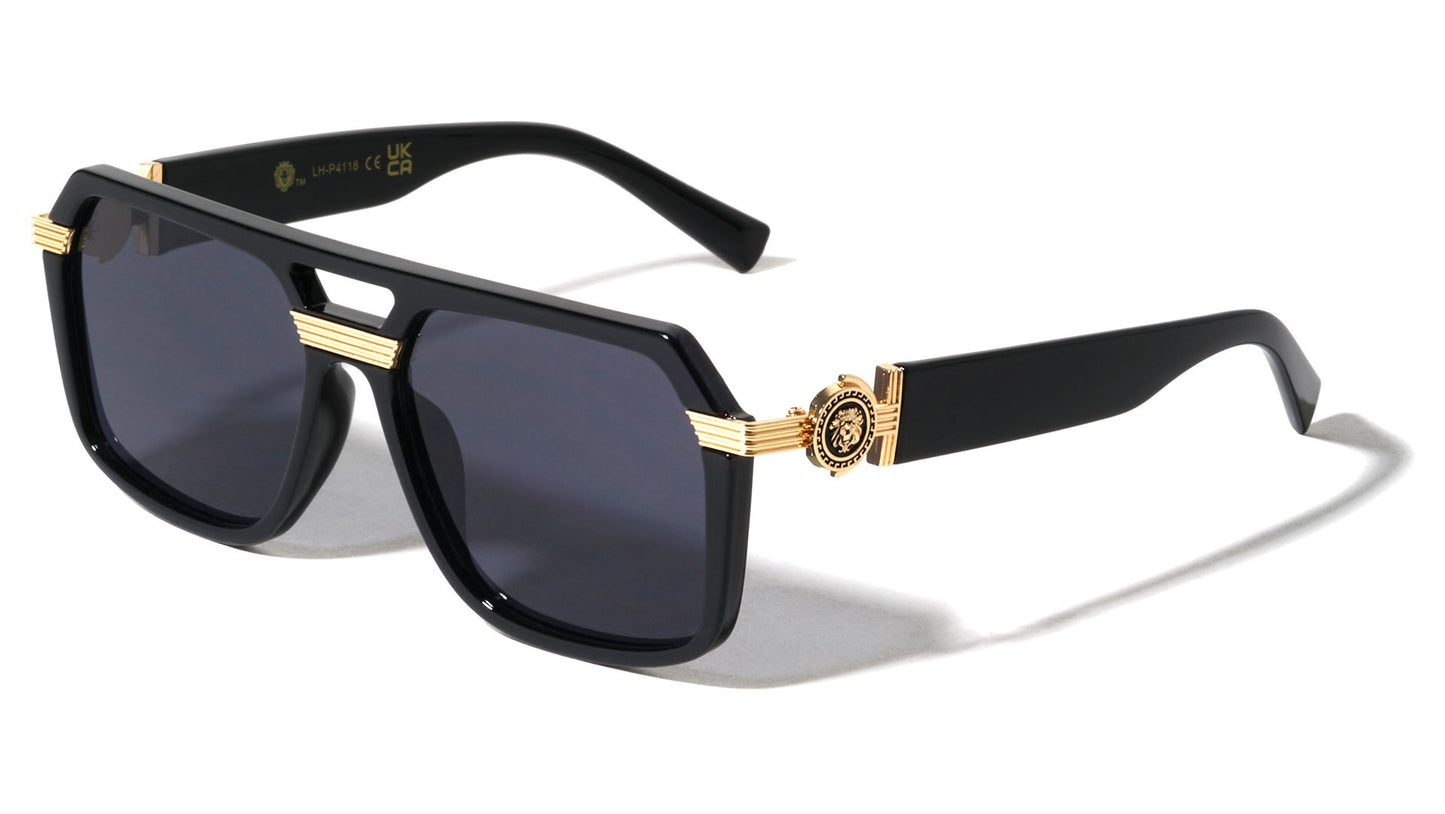 Lion Squared Aviator Sunglasses lh-p4118