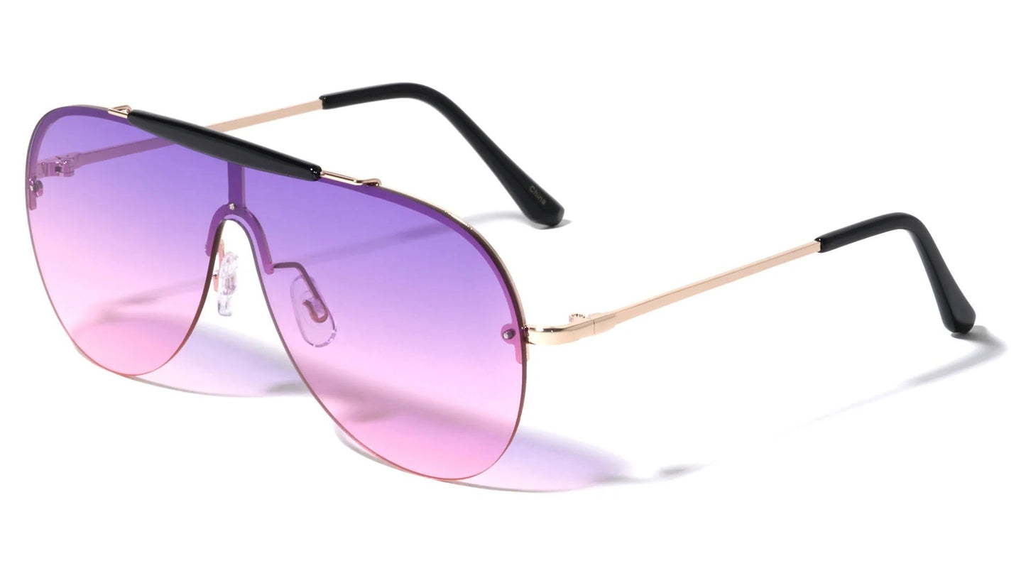One Piece Color Lens Sunglasses m10530-oc