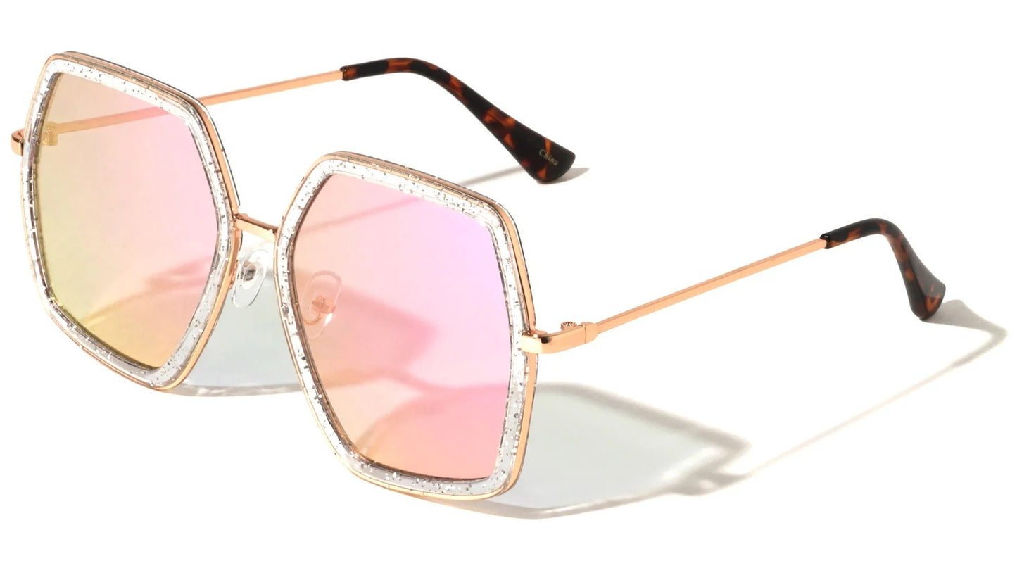 Metallic Squared Butterfly Sunglasses m10573