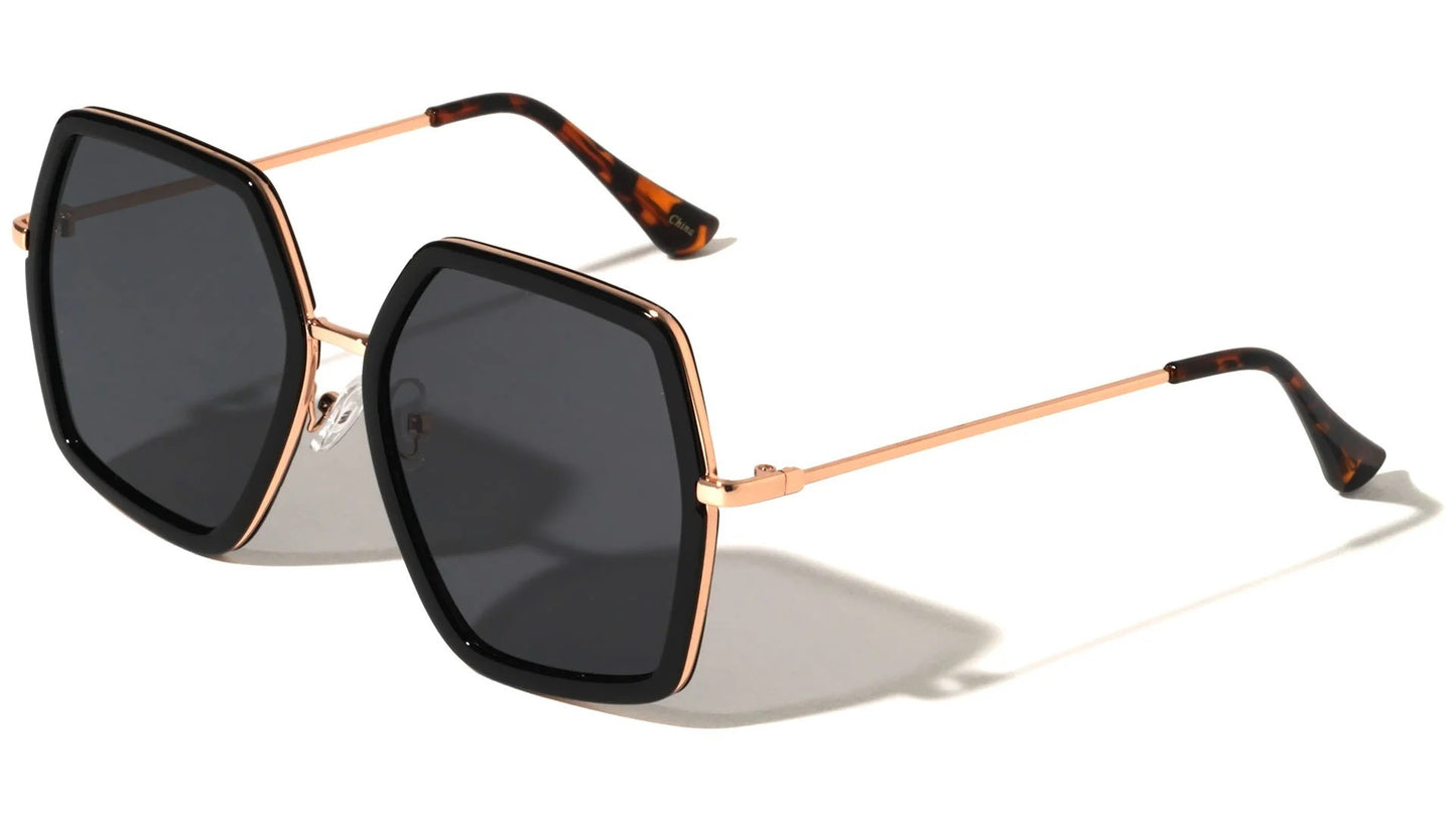 Metallic Squared Butterfly Sunglasses m10573