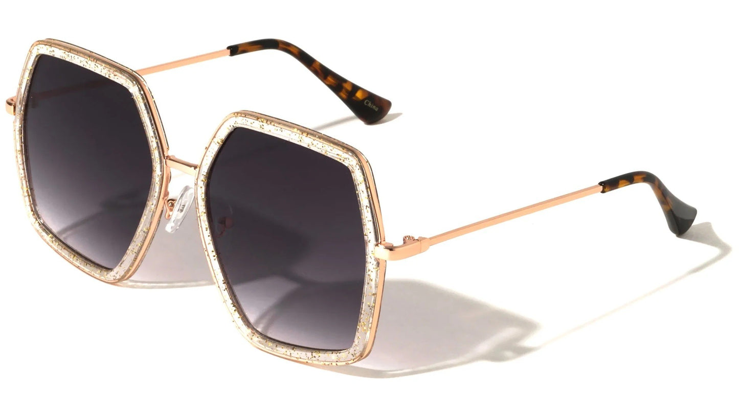 Metallic Squared Butterfly Sunglasses m10573