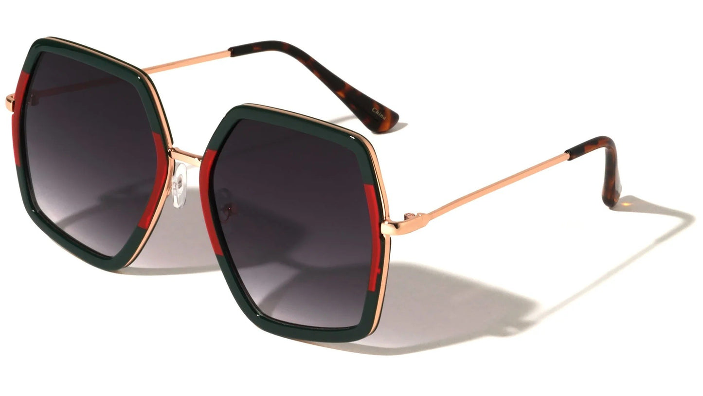 Metallic Squared Butterfly Sunglasses m10573