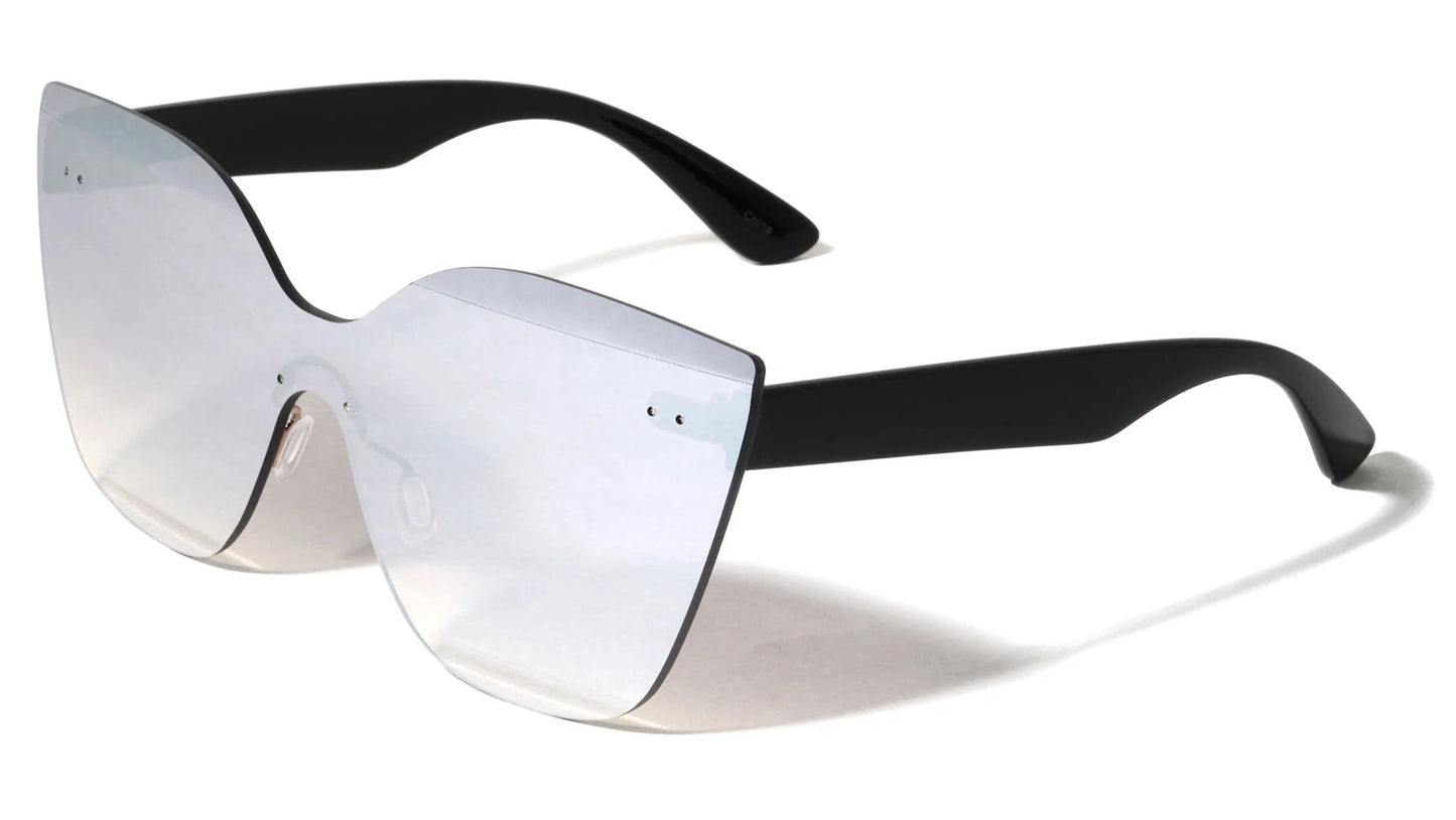 Rimless Panel Lens Cat Eye Frame m10579-cm