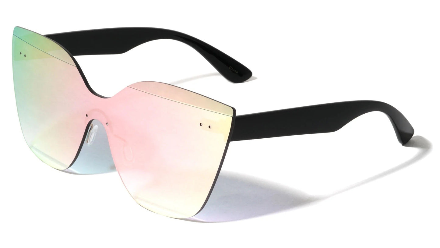 Rimless Panel Lens Cat Eye Frame m10579-cm
