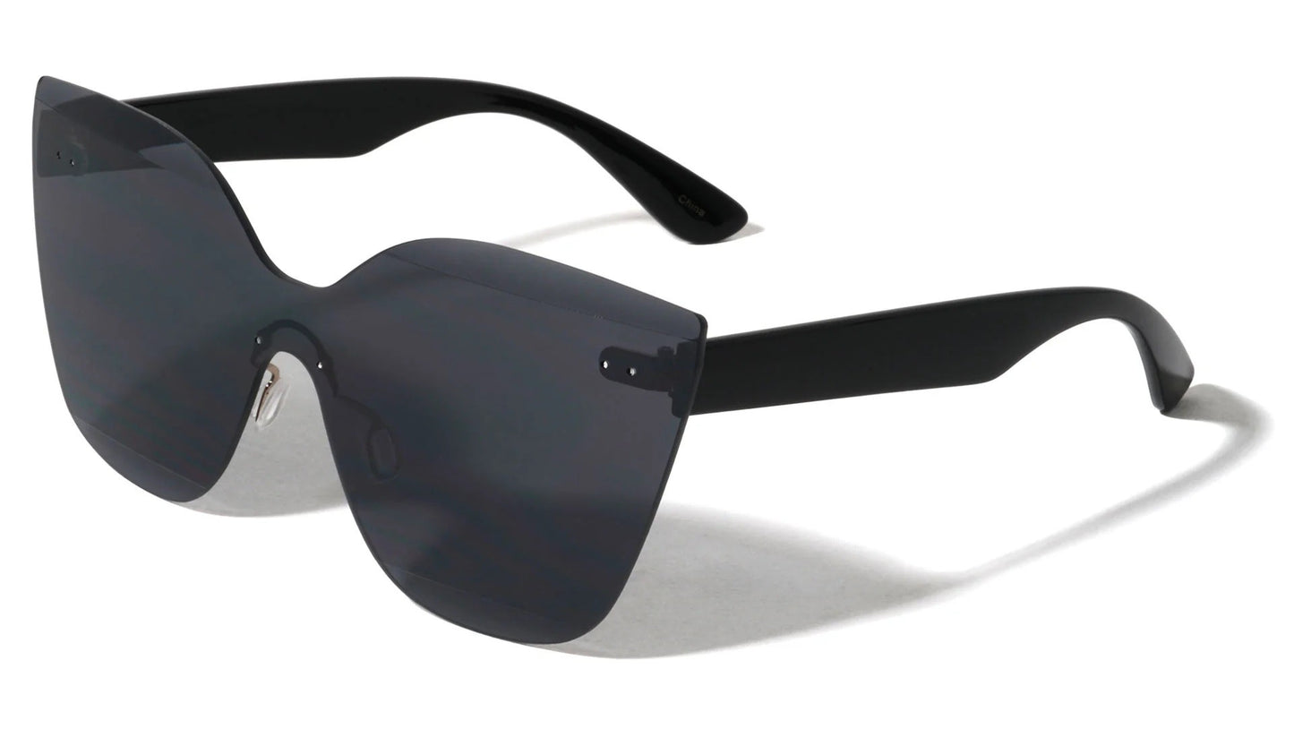 Rimless Panel Lens Cat Eye Frame m10579-cm