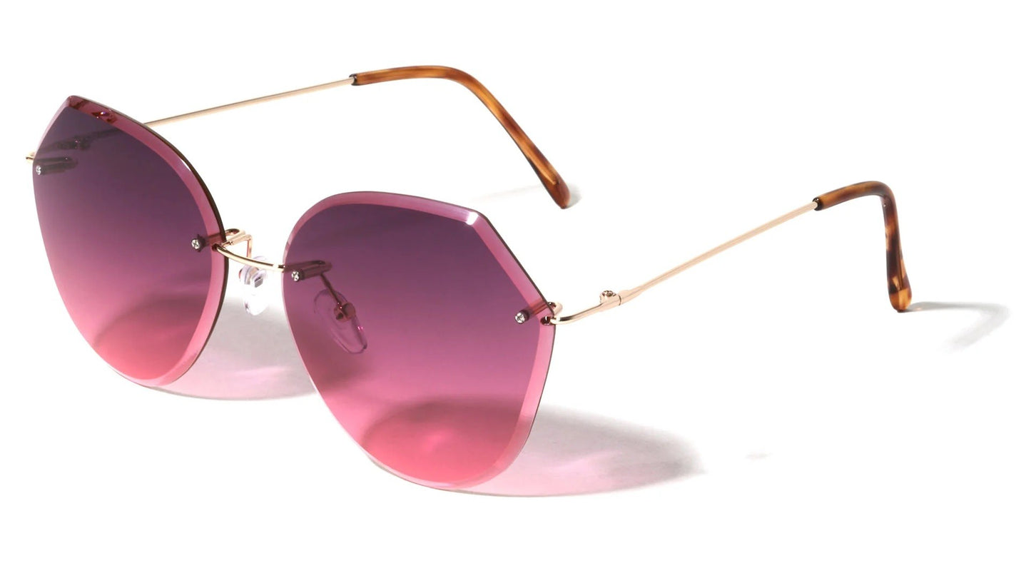 Rimless Butterfly Color Lens m10582-oc