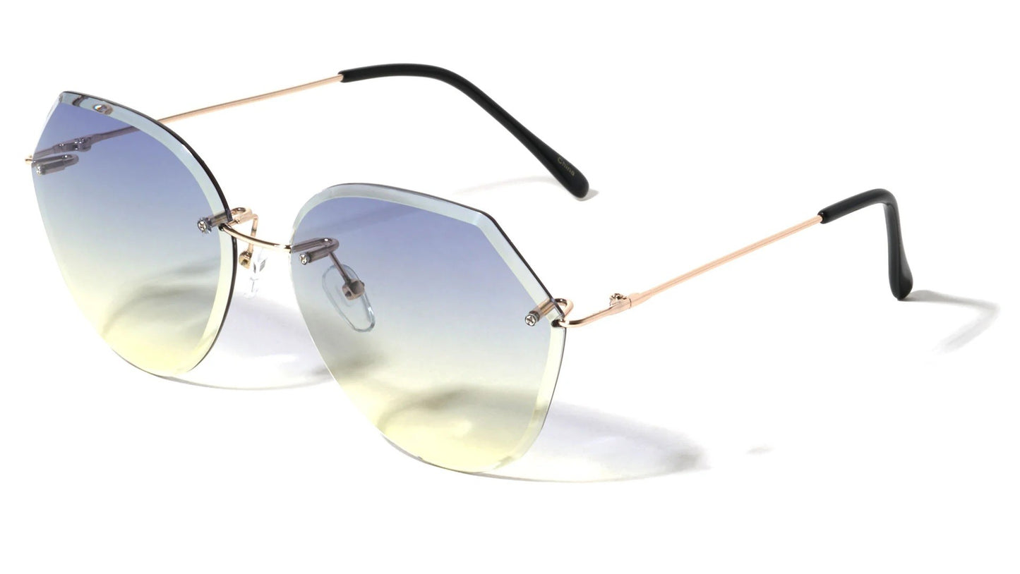 Rimless Butterfly Color Lens m10582-oc