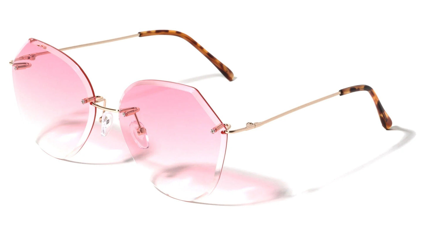 Rimless Butterfly Color Lens m10582-oc