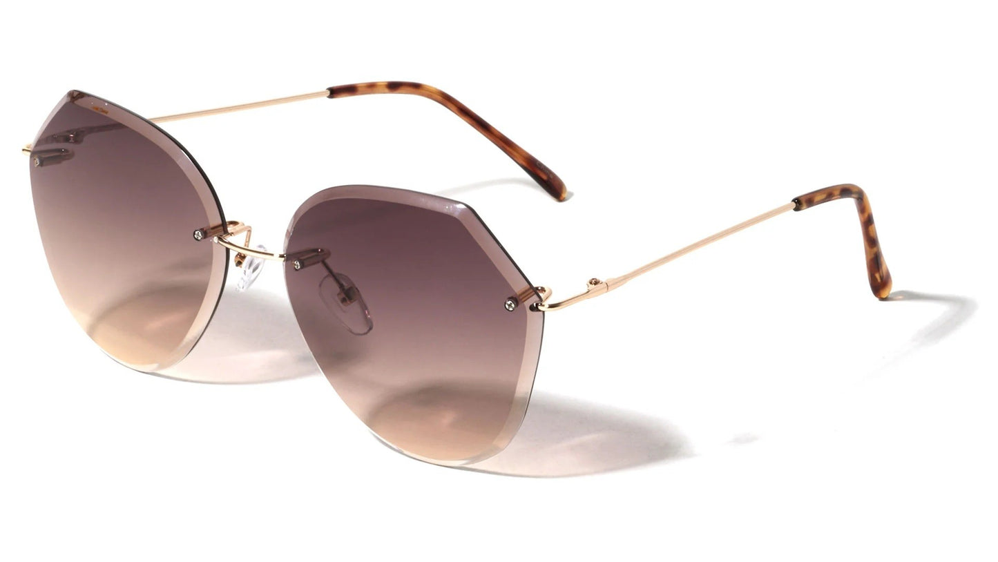 Rimless Butterfly Color Lens m10582-oc