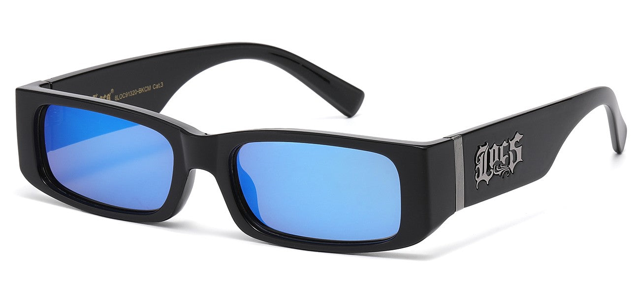 Locs Urban Rectangle Sunglasses loc91320-bkcm