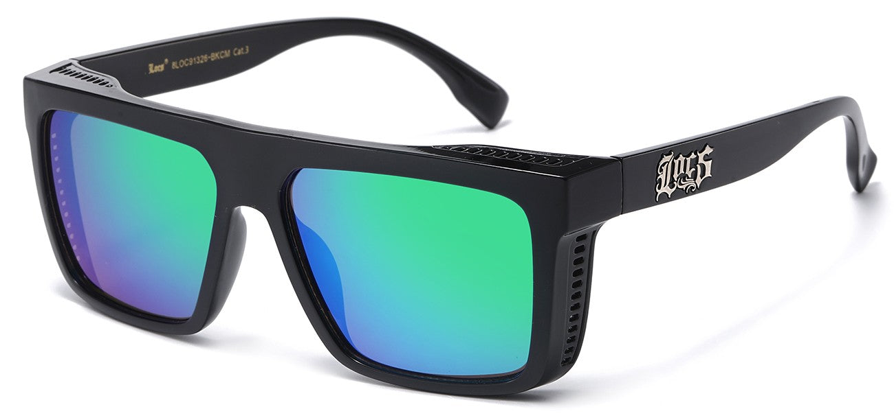Locs Mirror Square Sunglasses loc91326-bkcm
