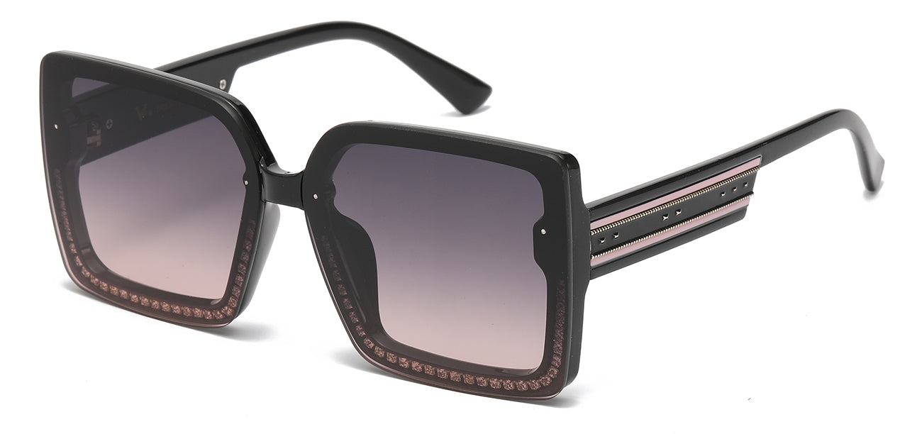 Rhinestone Square Frame Sunglasses rs2079