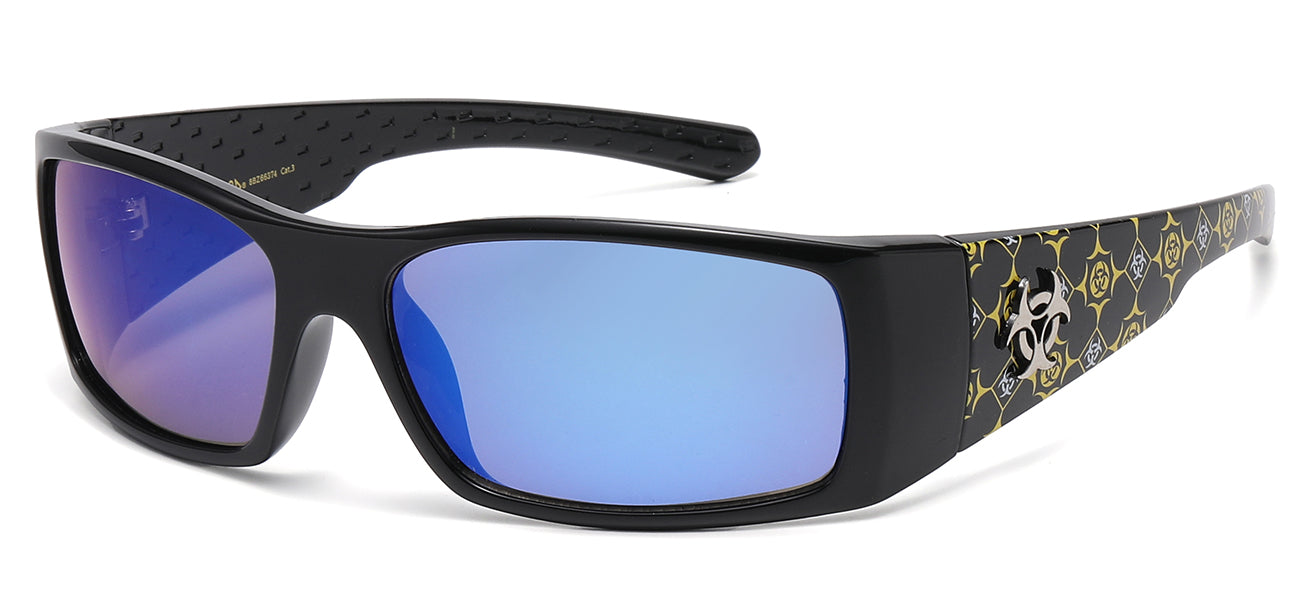 Biohazard Wrap Frame Sunglasses bz66374