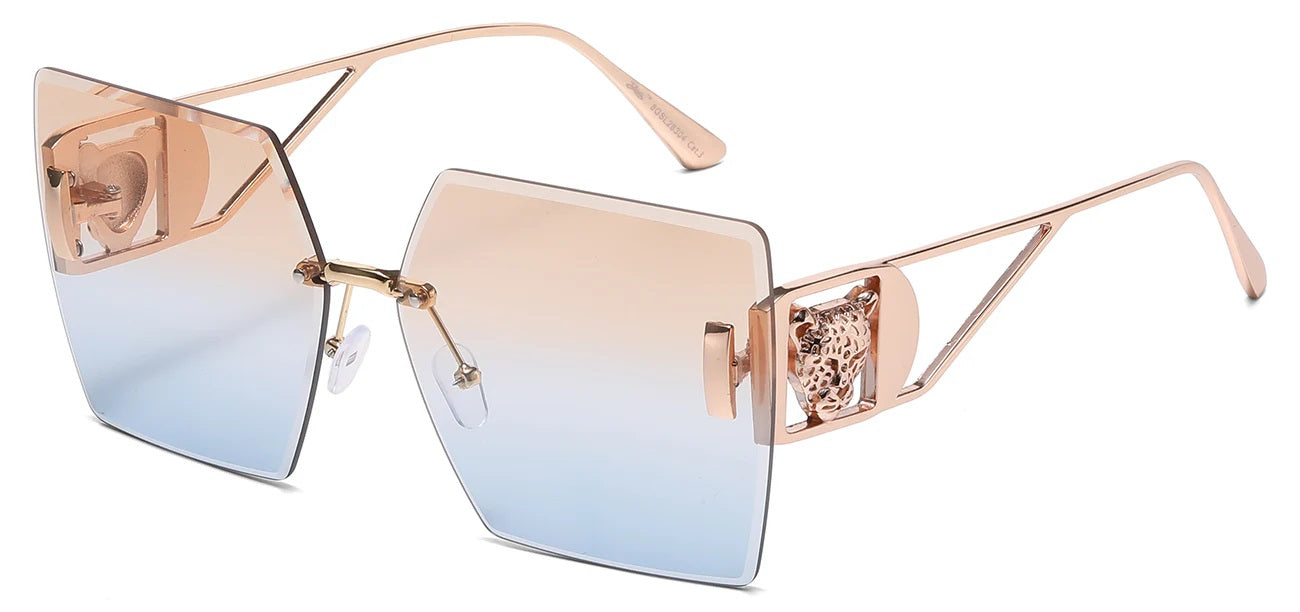 Giselle Metallic Rimless Sunglasses gsl28304
