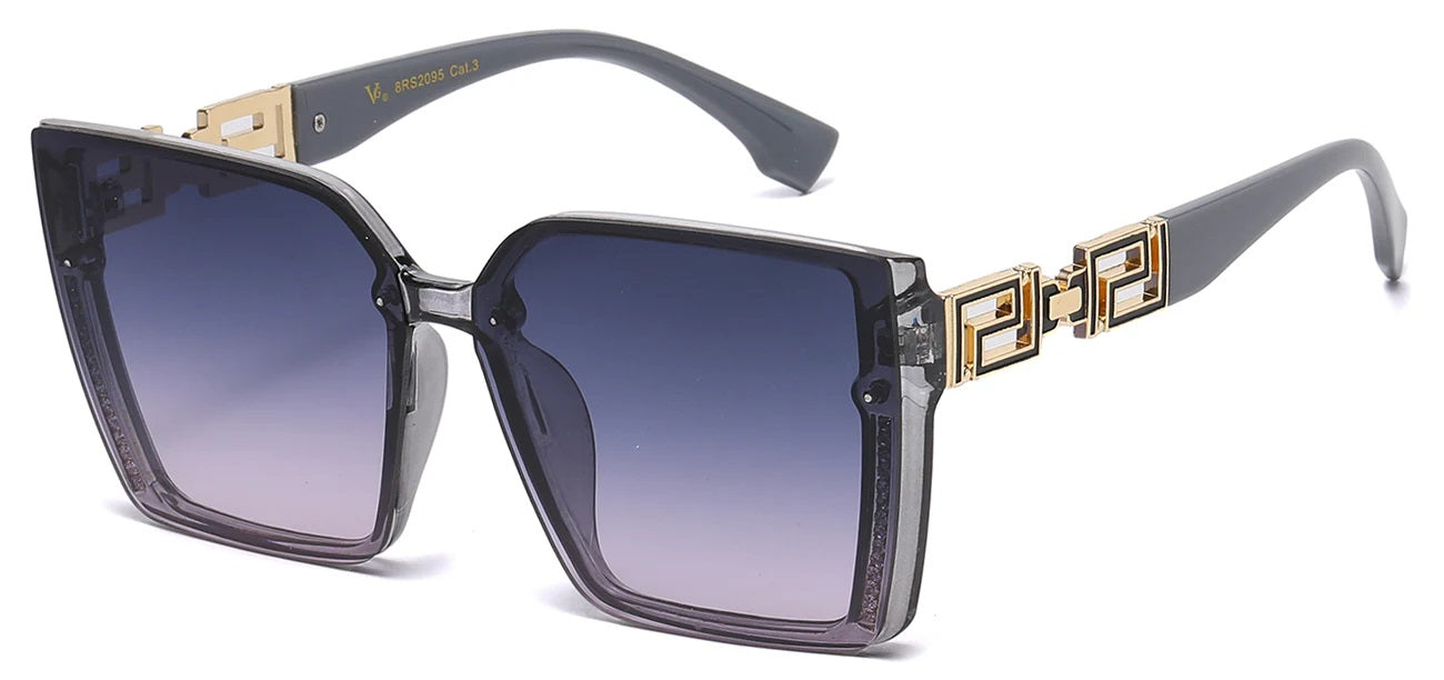 Rhinestone Square Frame Sunglasses rs2095