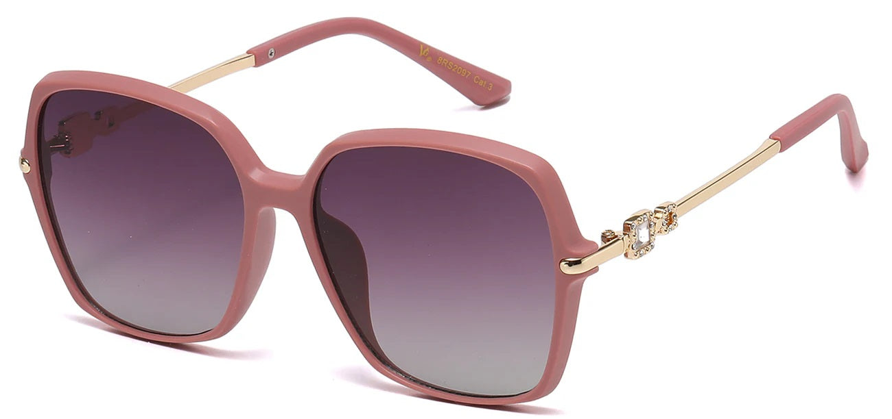Rhinestone Square Frame Sunglasses rs2097
