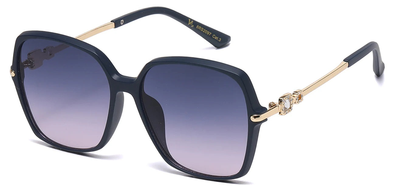 Rhinestone Square Frame Sunglasses rs2097