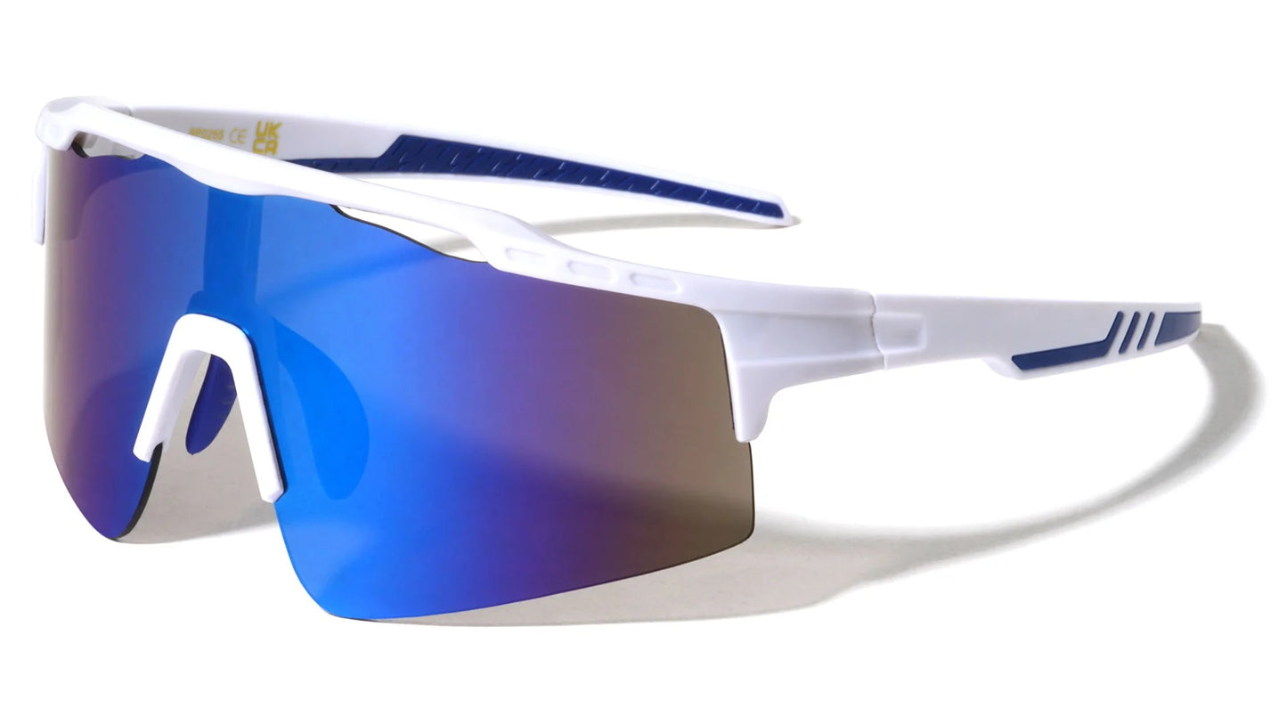 Semi Rimless Shield Lens Sunglasses bp0255