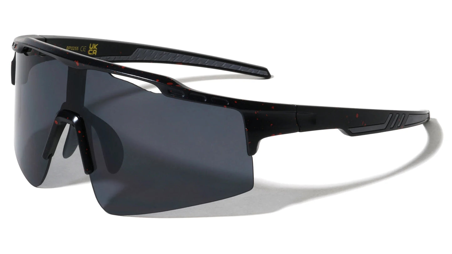 Semi Rimless Shield Lens Sunglasses bp0255