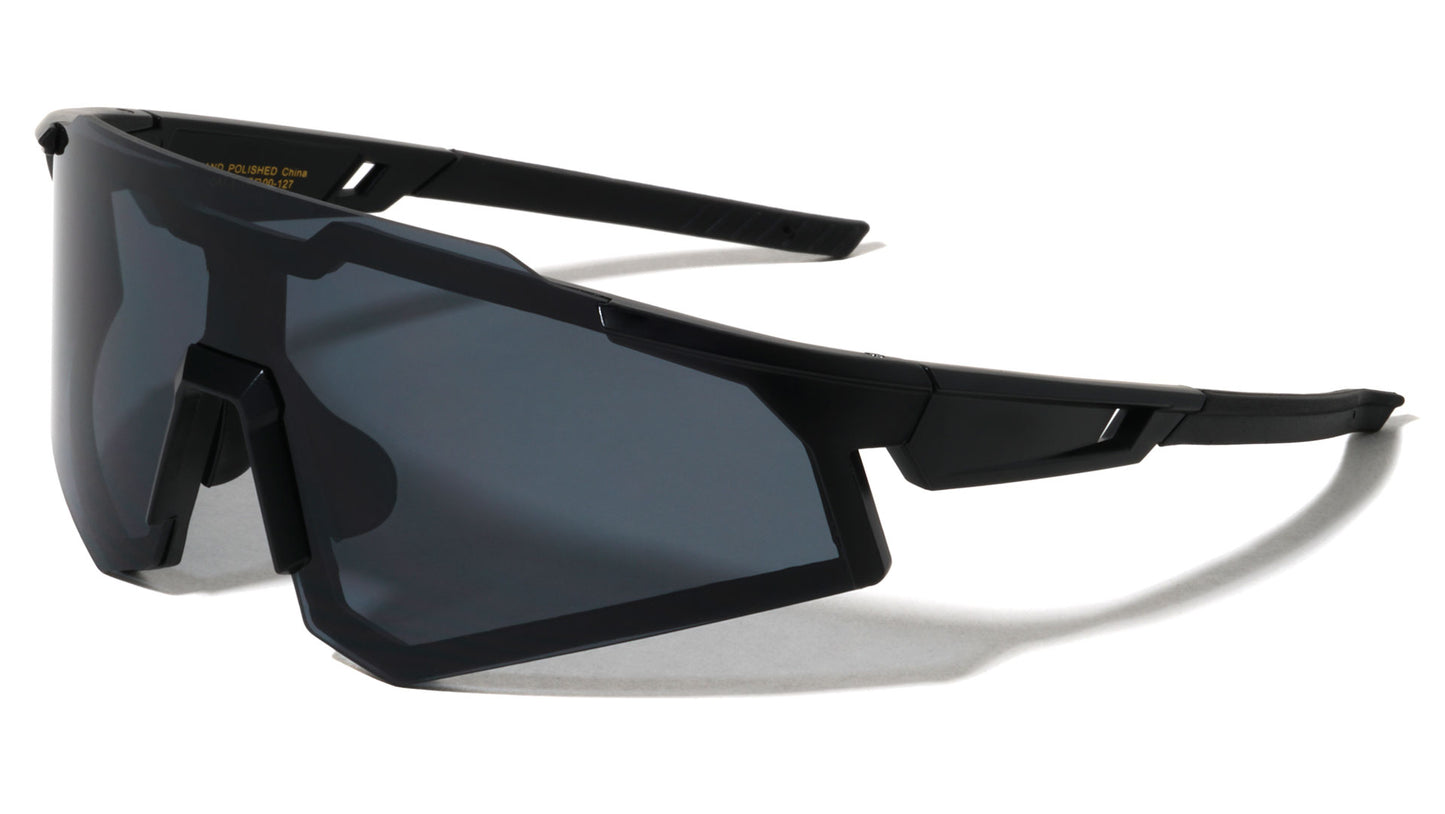 Semi-Rimless Shield Sports Sunglasses bp0275