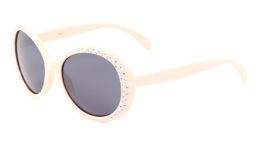 Kids Oval Diamond Sunglasses k841