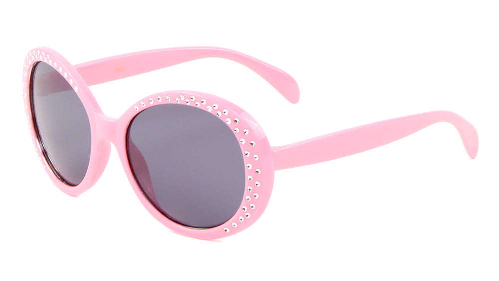Kids Oval Diamond Sunglasses k841