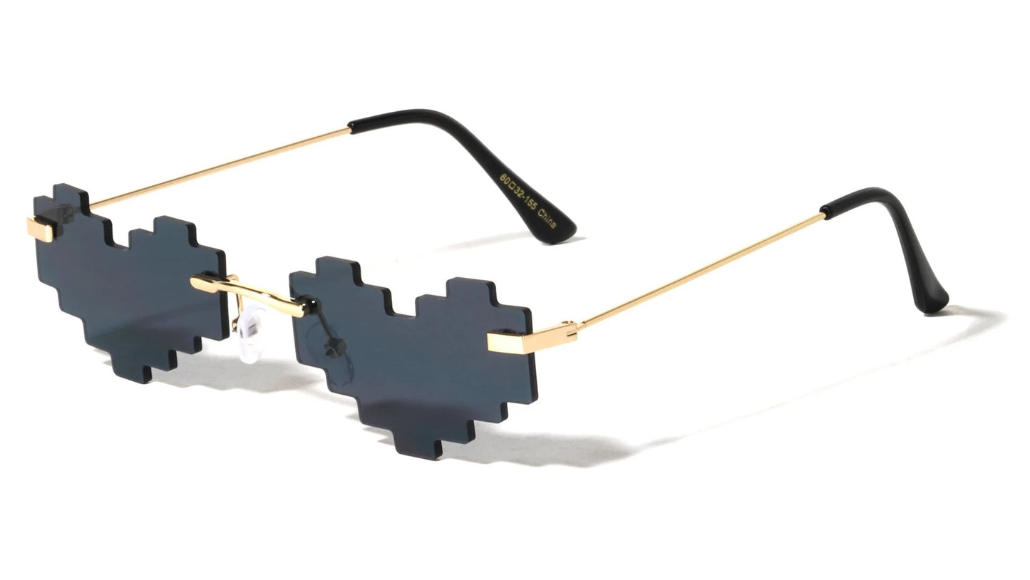 Pixel Heart Frame Sunglasses m10976-heart