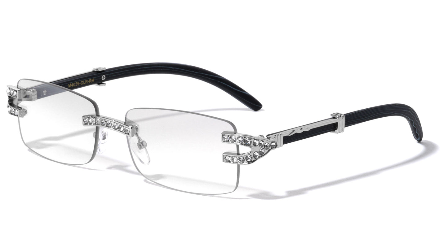 Metallic Clear Rhinestone m4039-clr-rh