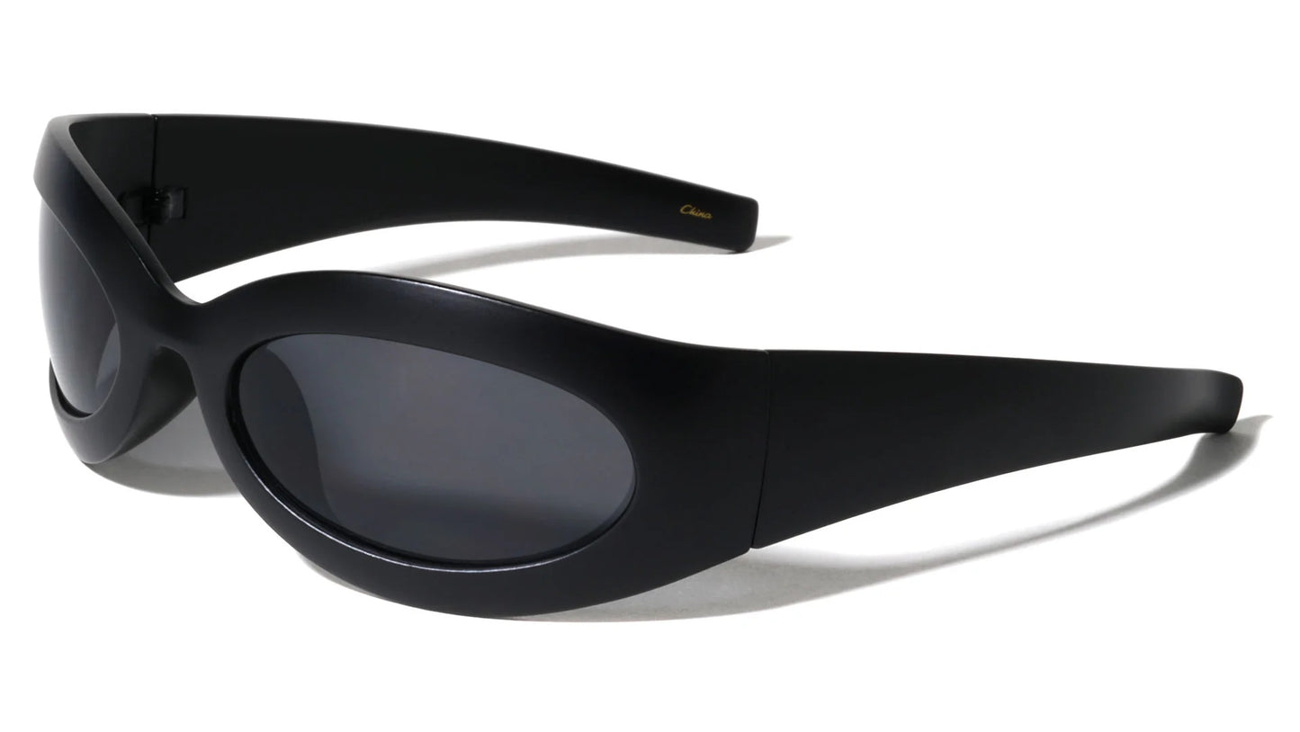 Wide Wrap Around Oval Shape Sunglasses p1018