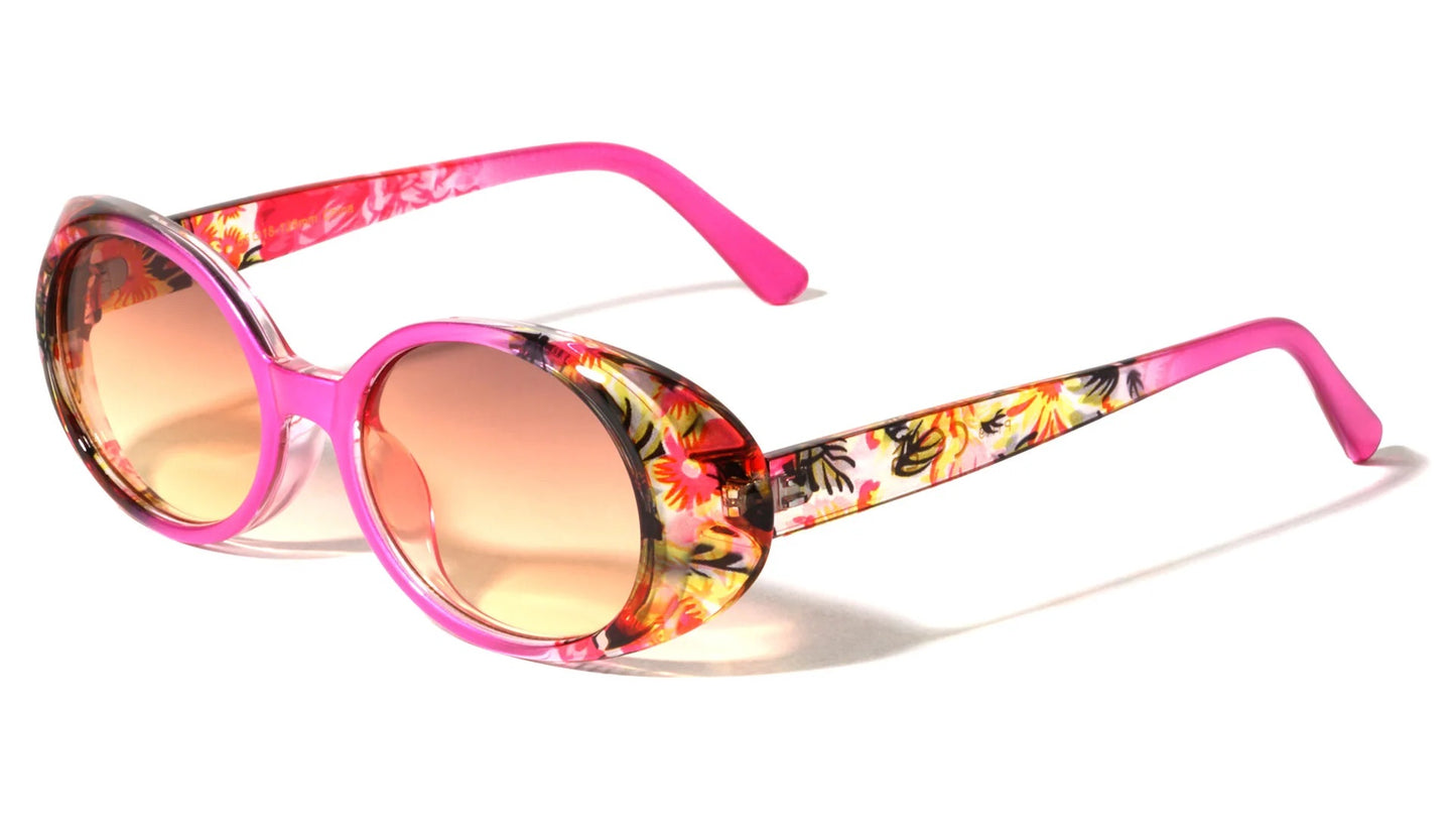 Crystal Color Frame Oval Sunglasses p1119