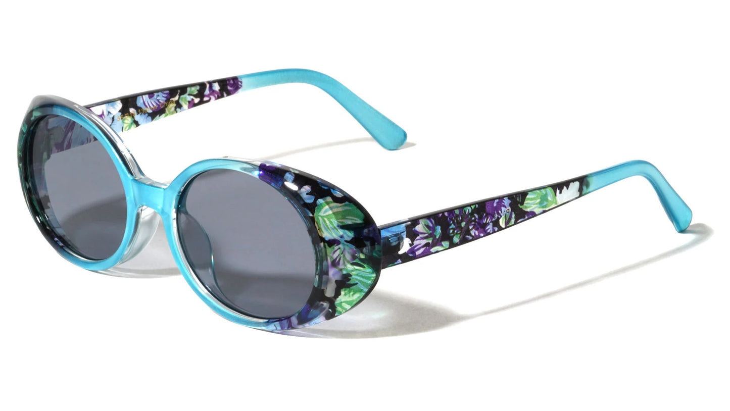 Crystal Color Frame Oval Sunglasses p1119