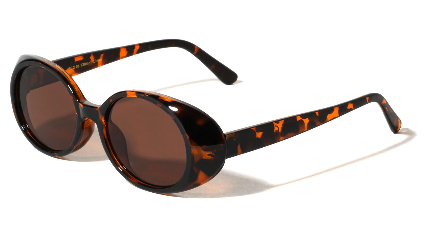 Crystal Color Frame Oval Sunglasses p1119