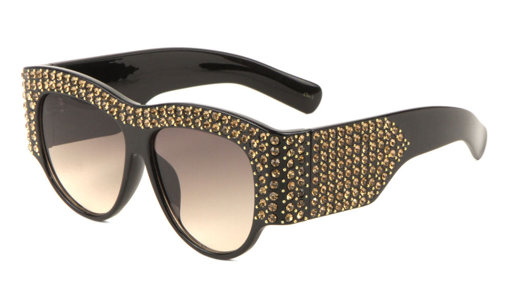 Rhinestone Thick Temple Shades rh-3209
