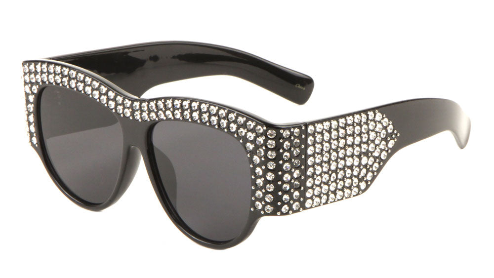 Rhinestone Thick Temple Shades rh-3209