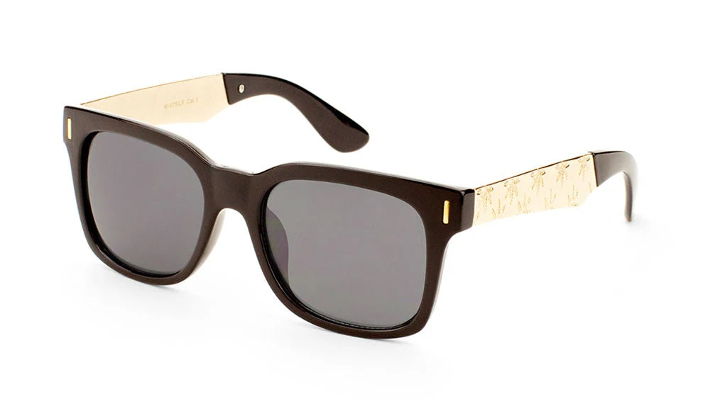 Retro Classic Leaf Print Sunglasses w-675-lf