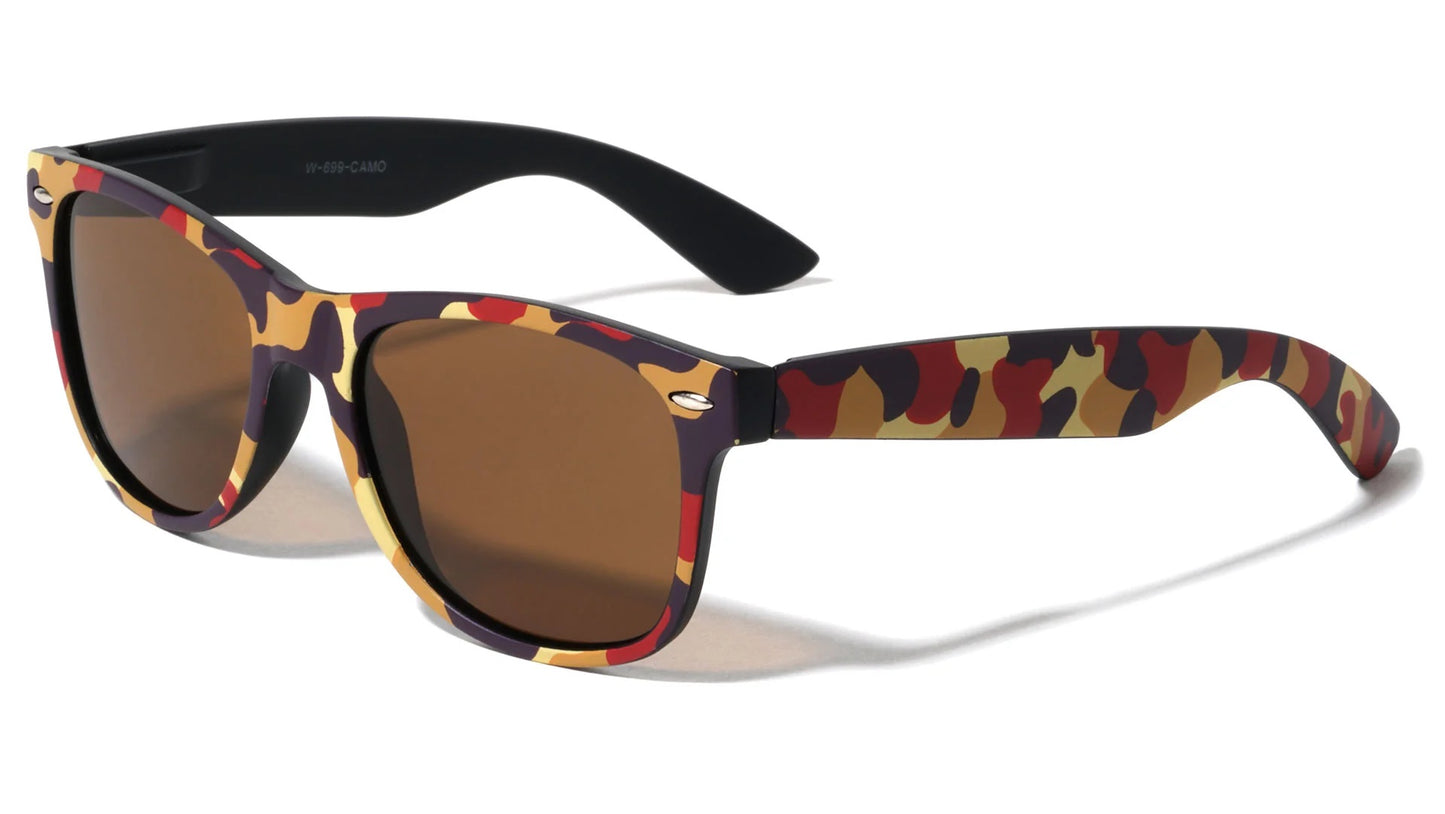 Retro Classic Camo Print Shades w-699-camo