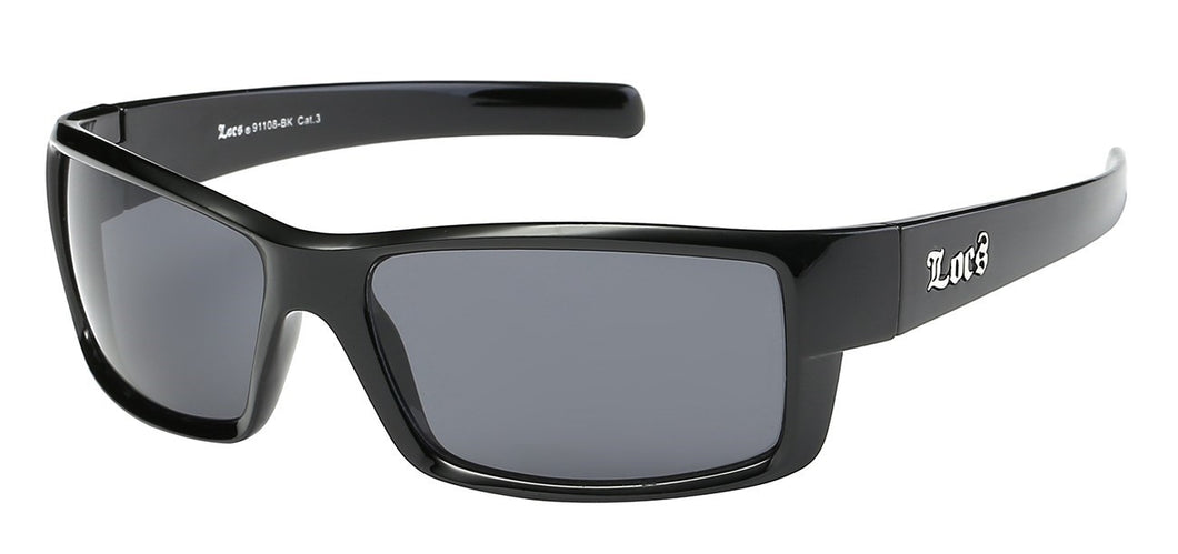 Locs Shiny Black Sunglasses loc91108-bk